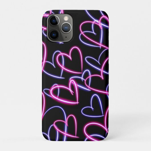Coques Case-Mate iPhone Cœurs Néon (Dos)