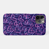 Coques Case-Mate iPhone Cœurs Néon (Dos (Horizontal))