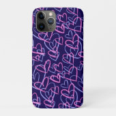 Coques Case-Mate iPhone Cœurs Néon (Dos)