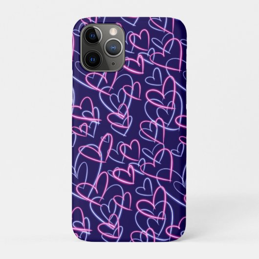 Coques Case-Mate iPhone Cœurs Néon (Dos)