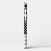 Coques Case-Mate iPhone Coeurs Noir Blanc Patchwork Sans Couleur. (Verso / Gauche)