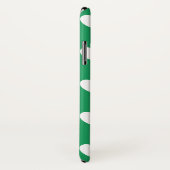 Coques Case-Mate iPhone Cœurs pois blancs sur vert Kelly (Dos/Droite)