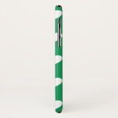 Coques Case-Mate iPhone Cœurs pois blancs sur vert Kelly (Dos/Gauche)