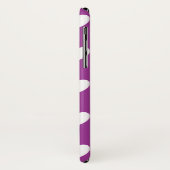 Coques Case-Mate iPhone Coeurs polka blanc sur Cactus violet Fleur violet (Dos/Gauche)