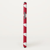 Coques Case-Mate iPhone Coeurs polka blancs et rouges (Dos/Droite)