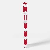 Coques Case-Mate iPhone Coeurs polka blancs et rouges (Verso / Gauche)