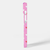 Coques Case-Mate iPhone Coeurs polka rose (Verso / Gauche)