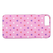 Coques Case-Mate iPhone Coeurs polka rose (Dos (Horizontal))