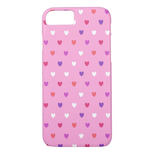 Coques Case-Mate iPhone Coeurs polka rose (Dos)