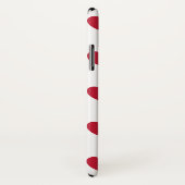 Coques Case-Mate iPhone Coeurs polka rouge sur blanc (Dos/Droite)