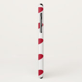 Coques Case-Mate iPhone Coeurs polka rouge sur blanc (Dos/Gauche)