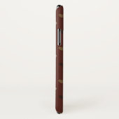 Coques Case-Mate iPhone Cœurs polka sur marron kilim (Dos/Droite)