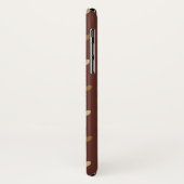 Coques Case-Mate iPhone Cœurs polka sur marron kilim (Dos/Gauche)
