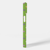 Coques Case-Mate iPhone Coeurs Polka sur vert vert (Verso / Droite)