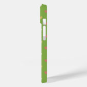 Coques Case-Mate iPhone Coeurs Polka sur vert vert (Verso / Gauche)