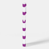 Coques Case-Mate iPhone Coeurs polka violet sur blanc (Verso / Droite)