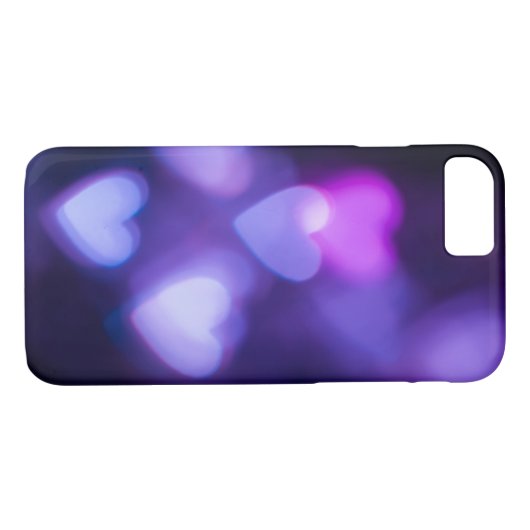 Coques Case-Mate iPhone Coeurs pourpres (Dos (Horizontal))
