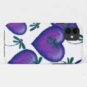 Coques Case-Mate iPhone Coeurs pourpres et libellules (Dos (Horizontal))