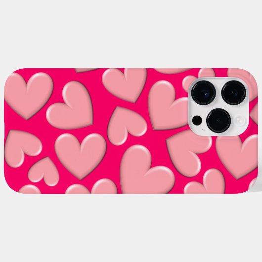 Coques Case-Mate iPhone Coeurs Puffy 3D (Verso (horizontal))