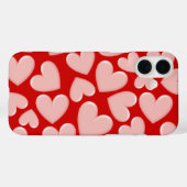 Coques Case-Mate iPhone Coeurs Puffy 3D (Verso (horizontal))