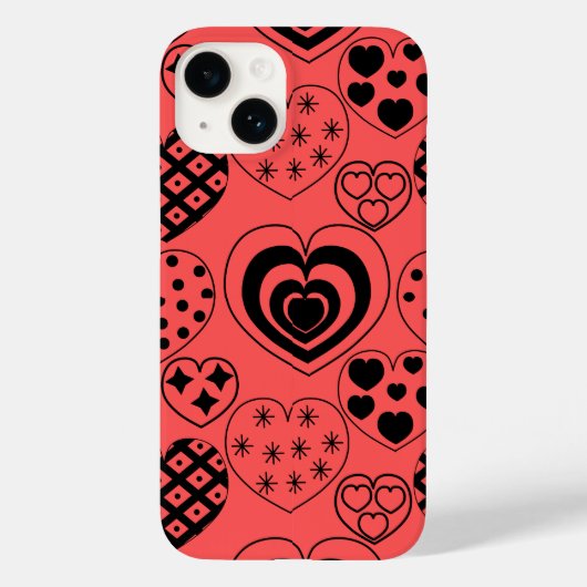 Coques Case-Mate iPhone Coeurs répétitifs (Verso)