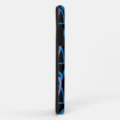 Coques Case-Mate iPhone Coeurs rose et bleu Motif Abstrait (Dos/Droite)