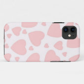 Coques Case-Mate iPhone Coeurs rose pâle (Dos (Horizontal))