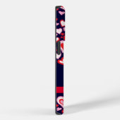 Coques Case-Mate iPhone Coeurs rose rouge, mauve et nom de marine (Verso / Droite)