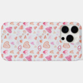 Coques Case-Mate iPhone Coeurs roses (Verso (horizontal))