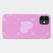 Coques Case-Mate iPhone Cœurs roses avec amour (Dos (Horizontal))