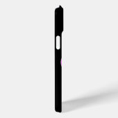 Coques Case-Mate iPhone Coeurs roses en noir (Verso / Droite)