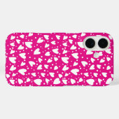 Coques Case-Mate iPhone Coeurs roses mignons motif transparent (Verso (horizontal))
