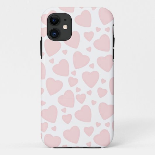 Coques Case-Mate iPhone Cœurs Roses Pâles (Dos)