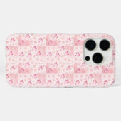 Coques Case-Mate iPhone Coeurs roses rougissants (Verso (horizontal))
