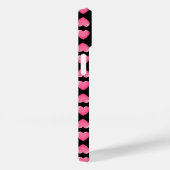 Coques Case-Mate iPhone Coeurs roses sur Noir (Verso / Droite)
