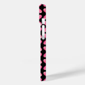 Coques Case-Mate iPhone Coeurs roses sur Noir (Verso / Gauche)