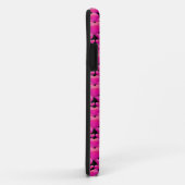 Coques Case-Mate iPhone Coeurs roses sur Noir (Dos/Droite)