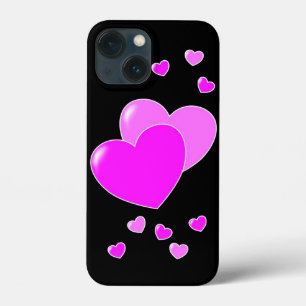 Case-Mate iPhone Case Coeurs roses sur Noir - mignon