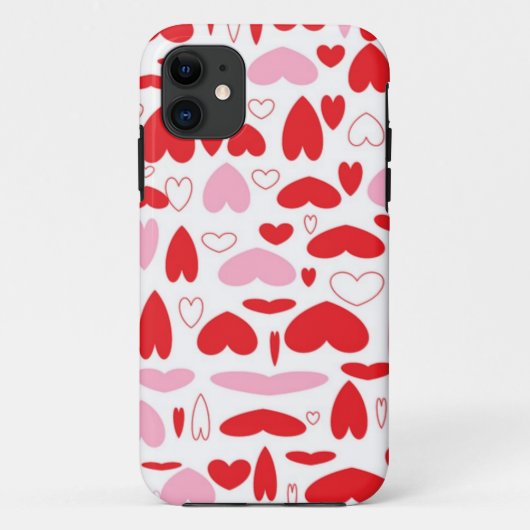 Coques Case-Mate iPhone Coeurs Rouge Et Rose (Dos)