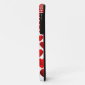 Coques Case-Mate iPhone Cœurs rouges (Dos/Gauche)