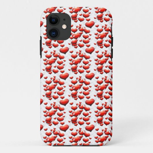 Coques Case-Mate iPhone Coeurs rouges avec ailes (Dos)