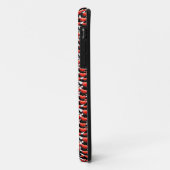 Coques Case-Mate iPhone Coeurs rouges avec ailes en noir (Dos/Gauche)