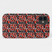 Coques Case-Mate iPhone Coeurs rouges avec ailes en noir (Dos (Horizontal))