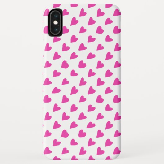 Coques Case-Mate iPhone Coeurs rouges blancs mignons motif (Dos)