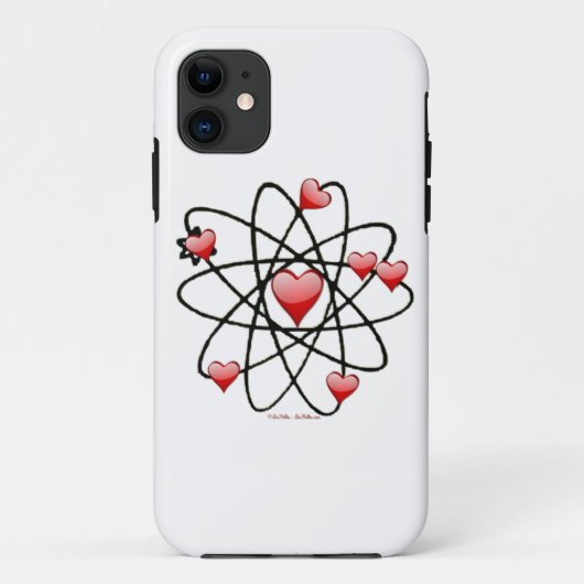 Coques Case-Mate iPhone Coeurs rouges de Saint Valentin atomique (Dos)