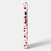 Coques Case-Mate iPhone Coeurs rouges éparpillés sur blanc (Verso / Gauche)