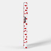 Coques Case-Mate iPhone Coeurs rouges éparpillés sur blanc (Verso / Droite)