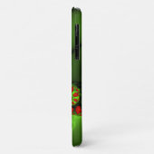 Coques Case-Mate iPhone Coeurs rouges Lime vert Moderne Art Abstrait fract (Dos/Gauche)