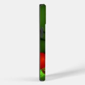 Coques Case-Mate iPhone Coeurs rouges Lime vert Moderne Art Abstrait fract (Verso / Droite)