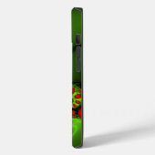 Coques Case-Mate iPhone Coeurs rouges Lime vert Moderne Art Abstrait fract (Verso / Gauche)